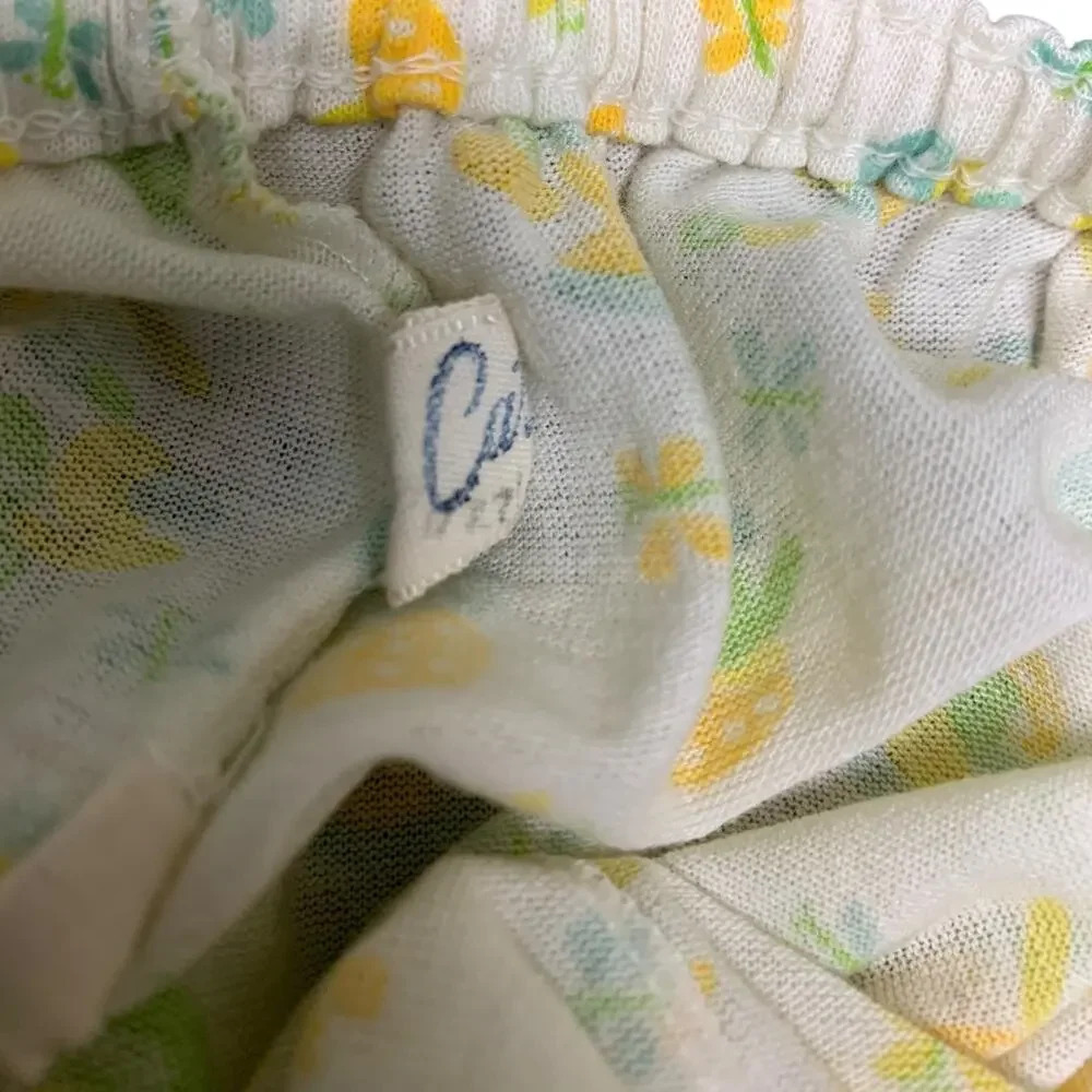 Vintage 70's Baby Pants Hippie Mushroom Butterfly Pajamas Newborn Infant Footies - Picture 5 of 5